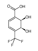 (2R,3S)-1-羧基-4-三氟甲基-2,3-二羟基环己-4,6-二烯结构式