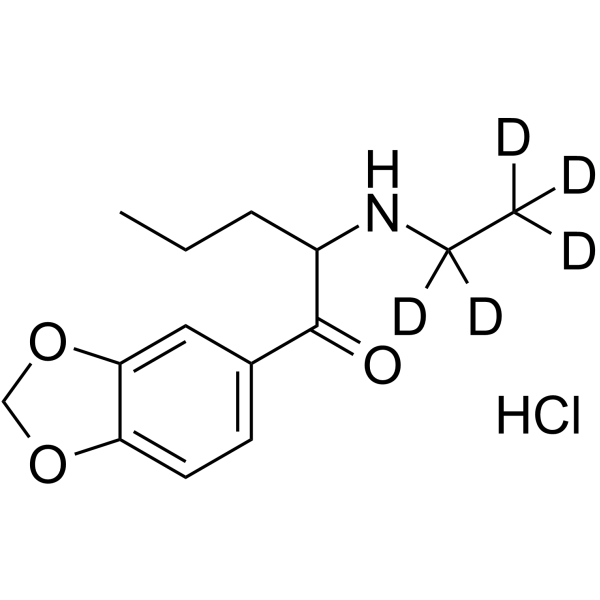 N-ethyl Pentylone-d5 hydrochloride结构式