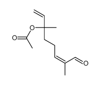 (3,7-dimethyl-8-oxoocta-1,6-dien-3-yl) acetate Structure