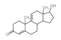 Androsta-4,9(11)-dien-3-one,17-hydroxy-, (17b)- Structure