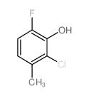 2-氯-6-氟-3-甲基苯酚结构式