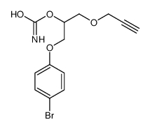 1-(p-Bromophenoxy)-3-(2-propynyloxy)-2-propanol carbamate Structure