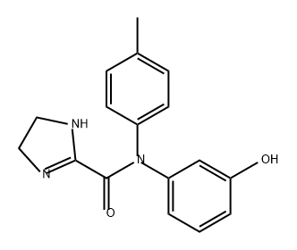 1H-Imidazole-2-carboxamide, 4,5-dihydro-N-(3-hydroxyphenyl)-N-(4-methylphenyl)- Structure