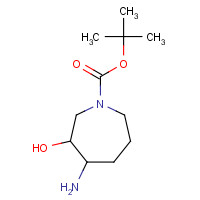 tert-butyl 4-amino-3-hydroxyazepane-1-carboxylate Structure