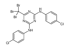 2-N,4-N-bis(4-chlorophenyl)-6-(tribromomethyl)-1,3,5-triazine-2,4-diamine Structure