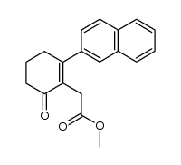(2-[2]naphthyl-6-oxo-cyclohex-1-enyl)-acetic acid methyl ester Structure