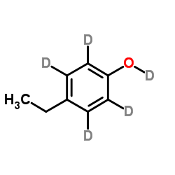 4-乙基苯酚-D4结构式