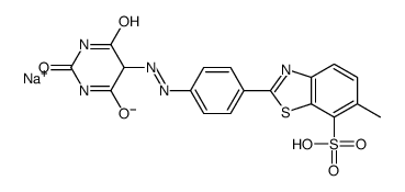sodium [4-[(hexahydro-2,4,6-trioxopyrimidin-5-yl)azo]phenyl]-6-methylbenzothiazole-7-sulphonate Structure