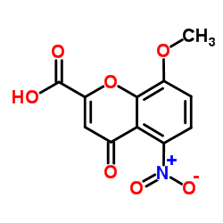 8-Methoxy-5-nitro-4-oxo-4H-chromene-2-carboxylic acid结构式
