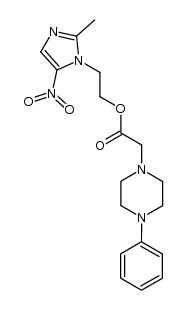 metronidazole 4-phenyl-1-piperazinoacetate Structure