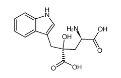 4-amino-2-hydroxy-2-(1H-indol-3-ylmethyl)pentanedioic acid结构式