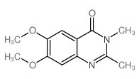 6,7-dimethoxy-2,3-dimethyl-quinazolin-4-one结构式