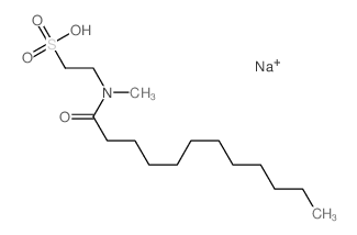 Sodium 2-[methyl(1-oxododecyl)amino]ethanesulphonate structure