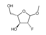 1-O-methyl-2-deoxy-2-fluoro-L-arabinofuranoside Structure