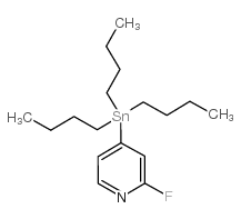 2-Fluoro-4-(tributylstannyl)pyridine Structure