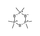 1,1,3,3,5,5-hexamethyl-1,3,5-triphosphonia-2,4,6-triborata-cyclohexane Structure
