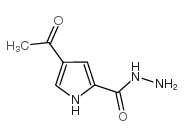 4-乙酰基-1H-吡咯-2-羧酸肼结构式