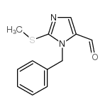 1-苄基-2-甲基磺酰-咪唑-5-甲醛结构式