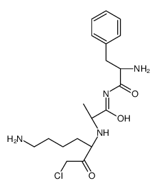 (2S)-2-amino-N-[(2S)-2-[[(3S)-7-amino-1-chloro-2-oxoheptan-3-yl]amino]propanoyl]-3-phenylpropanamide Structure