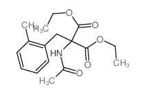 Propanedioic acid,2-(acetylamino)-2-[(2-methylphenyl)methyl]-, 1,3-diethyl ester Structure