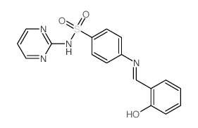 4-[(6-oxo-1-cyclohexa-2,4-dienylidene)methylamino]-N-pyrimidin-2-yl-benzenesulfonamide结构式