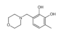 3-methyl-6-(morpholin-4-ylmethyl)benzene-1,2-diol结构式