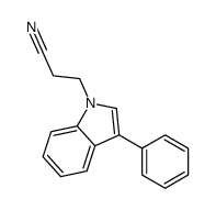 3-(3-phenylindol-1-yl)propanenitrile Structure