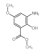 3-氨基-2-羟基-5-甲氧基苯羧酸甲酯结构式