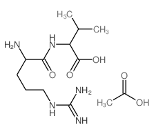 acetic acid; 2-[[2-amino-5-(diaminomethylideneamino)pentanoyl]amino]-3-methyl-butanoic acid Structure