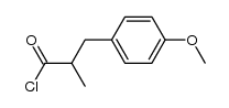 α-methyl-β-(p-methoxyphenyl)-propionyl chloride Structure
