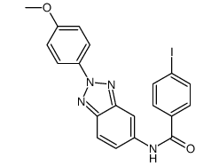 4-iodo-N-[2-(4-methoxyphenyl)benzotriazol-5-yl]benzamide结构式