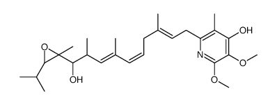 2-[(2E,5E,7E)-10-hydroxy-3,7,9-trimethyl-10-(2-methyl-3-propan-2-yloxiran-2-yl)deca-2,5,7-trienyl]-5,6-dimethoxy-3-methyl-1H-pyridin-4-one Structure
