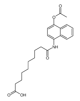 10-[(4-acetyloxynaphthalen-1-yl)amino]-10-oxodecanoic acid结构式