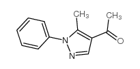 4-acetyl-5-methyl-1-phenylpyrazole structure