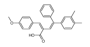 4-Methoxy-α-<β-(3,4-dimethyl-phenyl)-styryl>-zimtsaeure Structure