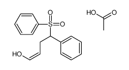 acetic acid,4-(benzenesulfonyl)-4-phenylbut-1-en-1-ol结构式