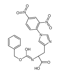 (S)-2-(((苄氧基)羰基)氨基)-3-(1-(2,4-二硝基苯基)-1H-咪唑-4-基)丙酸结构式