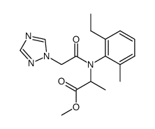 N-(2-ethyl-6-methyl-phenyl)-N-([1,2,4]triazol-1-yl-acetyl)-alanine methyl ester Structure