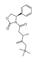 (R)-3-((S)-3-Methyl-4-trimethylsilanylmethyl-pent-4-enoyl)-4-phenyl-oxazolidin-2-one Structure