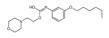 2-morpholin-4-ylethyl N-(3-hexoxyphenyl)carbamate结构式