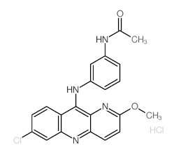Acetamide, N-(3-((7-chloro-2-methoxybenzo(b)-1,5-naphthyridin-10-yl)amino)phenyl)-, monohydrochloride Structure