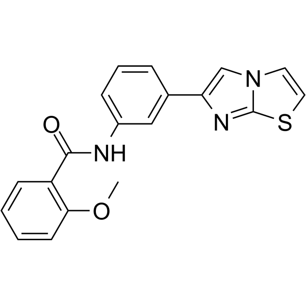 N-(3-(Imidazo[2,1-b]thiazol-6-yl)phenyl)-2-methoxybenzamide Structure