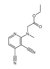 Glycine,N-(3,4-dicyano-2-pyridinyl)-N-methyl-,ethyl ester Structure