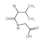 2-[(2-bromo-3-methyl-butanoyl)amino]acetic acid structure