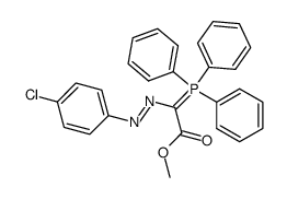 methyl 2-((4-chlorophenyl)diazenyl)-2-(triphenyl-l5-phosphanylidene)acetate Structure