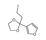 1-(3-furyl)-3-iodo-1-propanone ethylene ketal Structure