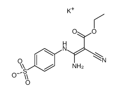 potassium 4-(1-amino-2-cyano-2-ethoxycarbonylethenylamino)benzenesulphonate Structure