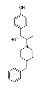 (1S*,2S*)-threo-2-(4-Benzylpiperidino)-1-(4-hydroxyphenyl)-1-propanolhemitartrate结构式