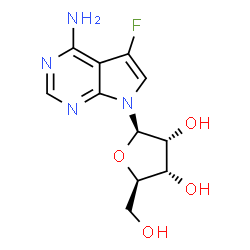 (2R,3R,4S,5R)-2-(4-氨基-5-氟-7H-吡咯并[2,3-d]嘧啶-7-基)-5-(羟甲基)四氢呋喃-3,4-二醇结构式