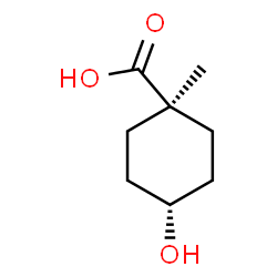 trans-4-hydroxy-1-methylcyclohexane-1-carboxylic acid Structure